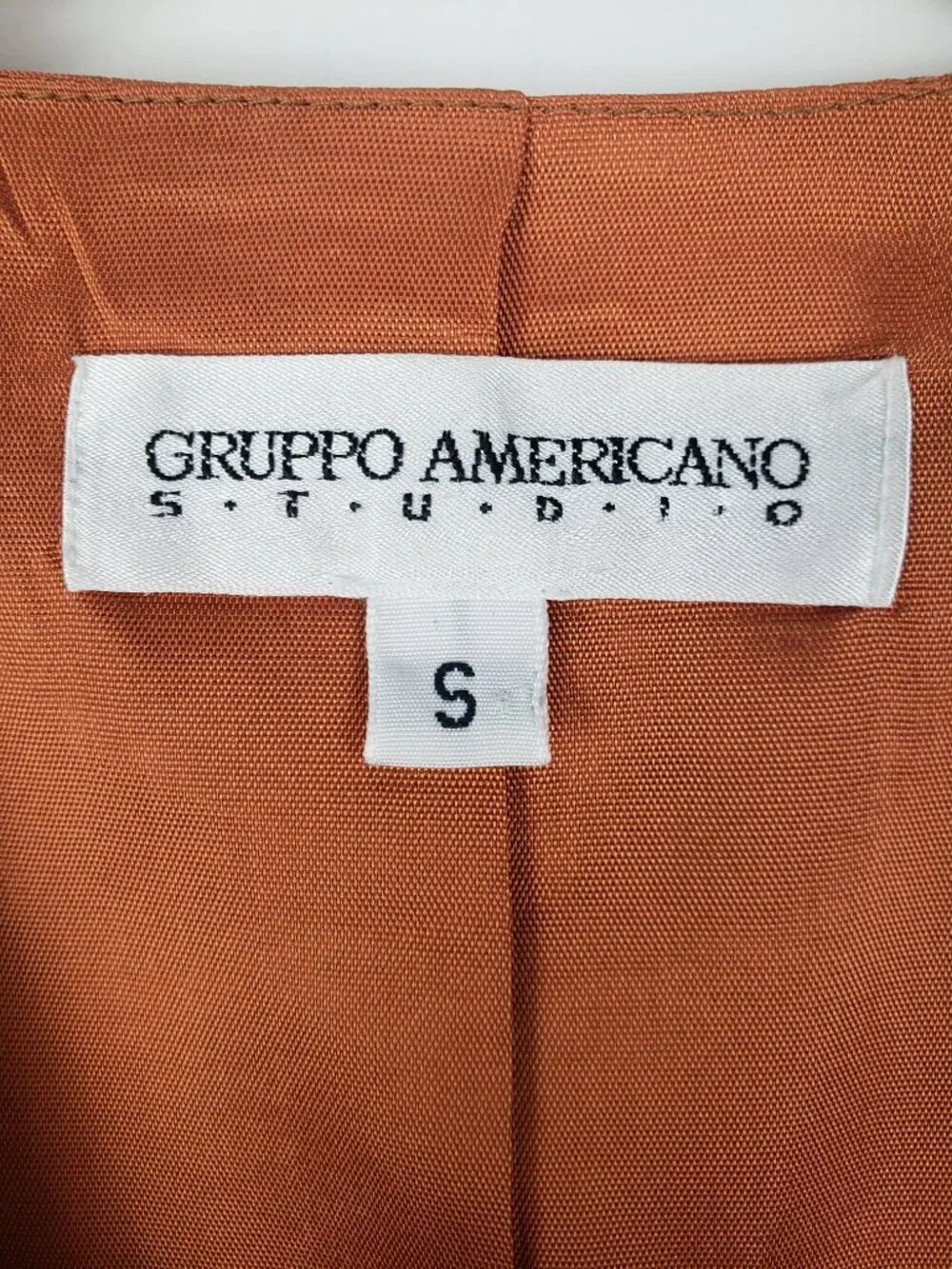 Gruppo Americano Tan Glen Plaid Wool Waistcoat Menswear Lapel Vest Womens Small